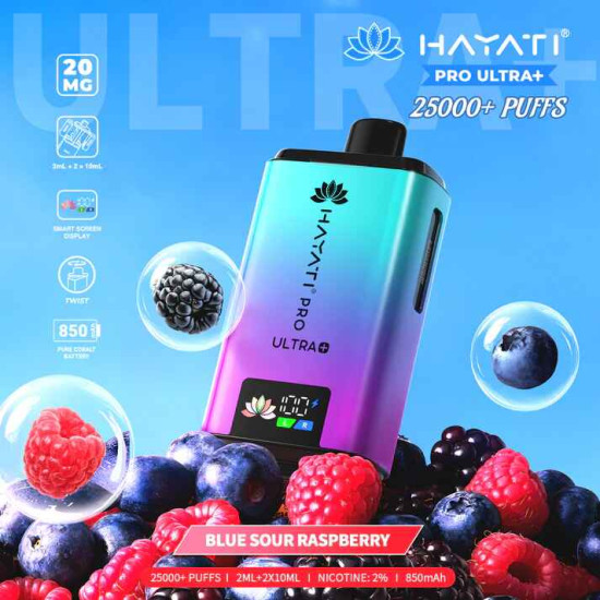 HAYATI PRO ULTRA+ 25K KIT BLUE SOUR RASPBERRY