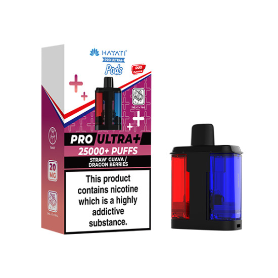 HAYATI PRO ULTRA+ 25K REFILL STRAW' GUAVA / DRAGON BERRIES 20MG