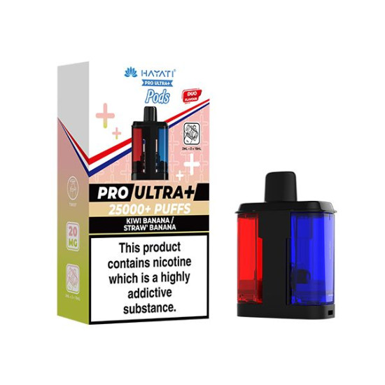 HAYATI PRO ULTRA+ 25K REFILL KIWI BANANA / STRAW' BANANA 20MG