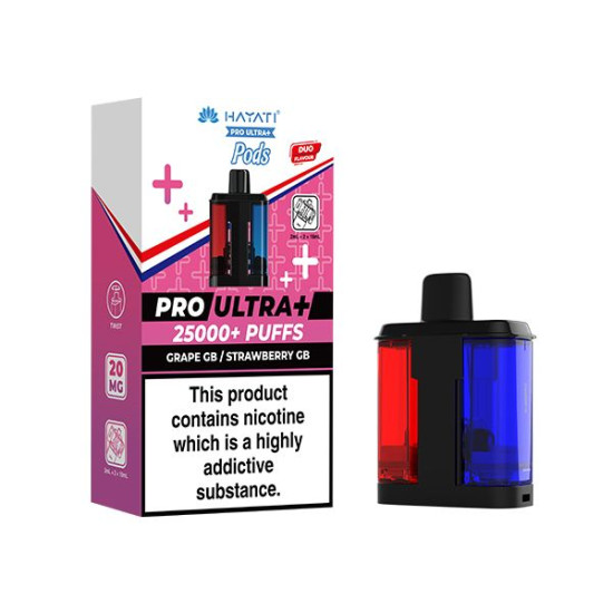 HAYATI PRO ULTRA+ 25K REFILL GRAPE GB / STRAWBERRY GB 20MG