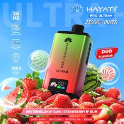 HAYATI PRO ULTRA + 25K - KIT - WATERMELON B' GUM / STRAWBERRY B' GUM - 20MG