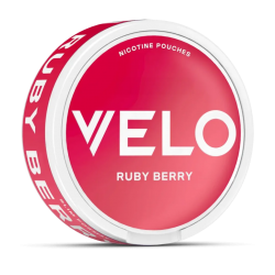 Velo Ruby Berry 20 Nicotine Pouches 14mg/Pouch 14g x 10
