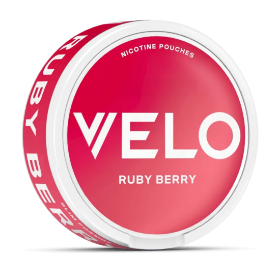 Velo Ruby Berry 20 Nicotine Pouches 14mg/Pouch 14g x 10