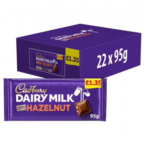 Cadbury Dairy Milk Hazelnut 22x95g PM-£1.35