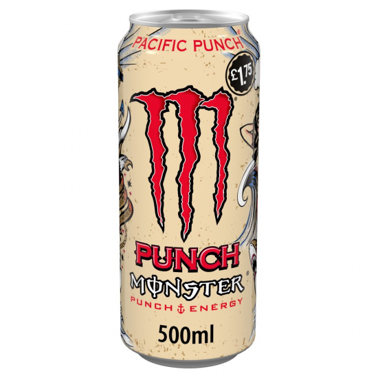 Monster Energy Drink Pacific Punch Price Marked