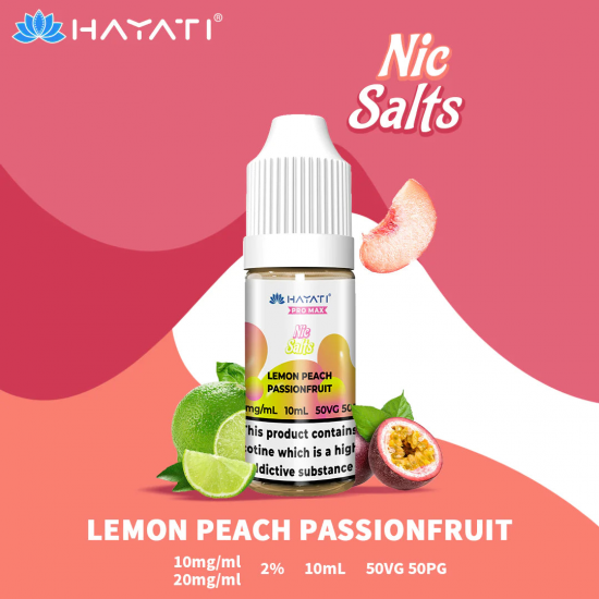 Hayati pro Max Nic Salts Lemon Peach Passion Fruit 10ml-20mg
