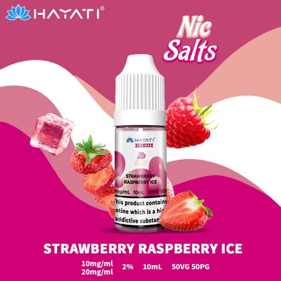 Hayati Pro Max Nic Salts Strawberry Raspberry Ice 10ml-20mg