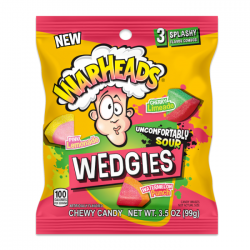 Warheads Wedgies Peg Bags 3.5oz (99g) - 12CT