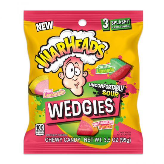 Warheads Wedgies Peg Bags 3.5oz (99g) - 12CT