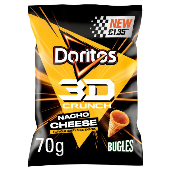 Doritos 3D Nacho Cheese 70G PMP £1.35