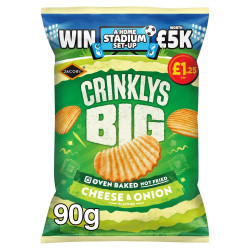 Baked Crinklys Cheese & Onion 90g PMP £1.25 