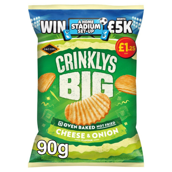Baked Crinklys Cheese & Onion 90g PMP £1.25 