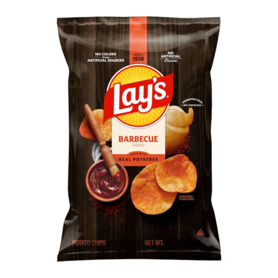 Lay's Barbecue Potato Chips 6.5oz (184.2g) - 15CT