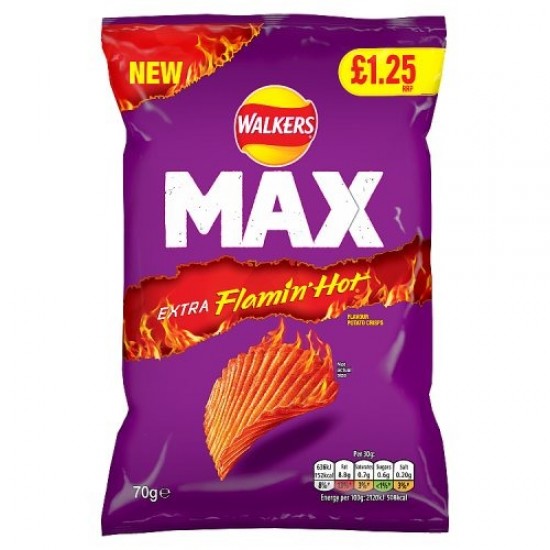 Walkers Max Extra Flamin Hot 70g