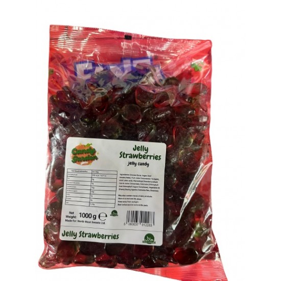 Candy Garden Jelly Strawberries 1000g Bag