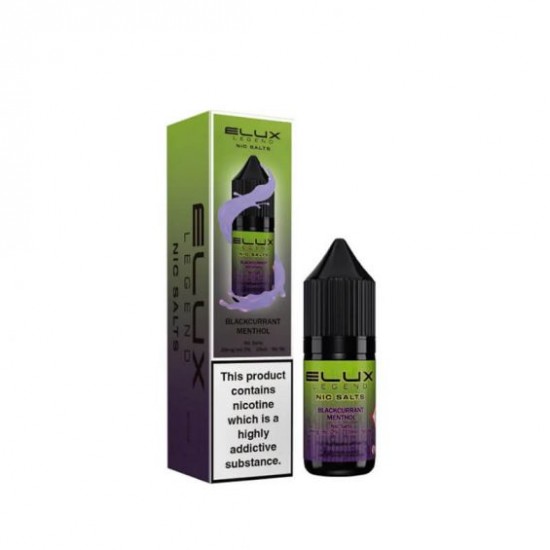 Blackcurrant Menthol Nic Salt E-Liquid by Elux Legend 10ml-10mg