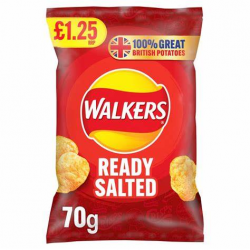 Walkers ready salted 18x70g 1.25p
