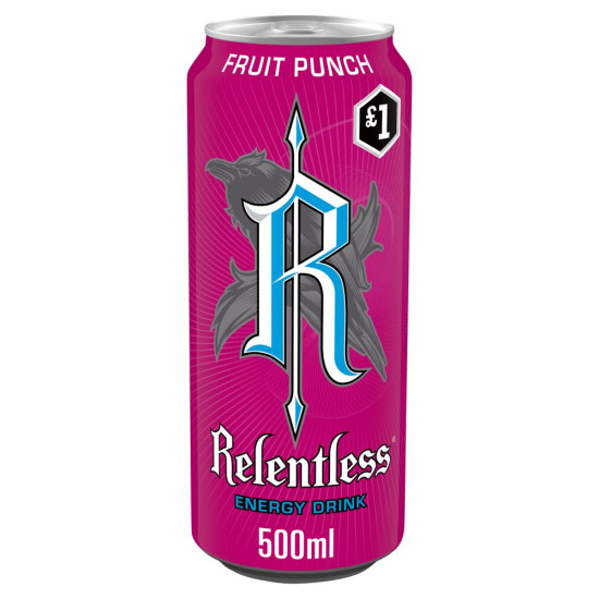 Relentless Energy Drink Fruit Punch 500ml PMP £1