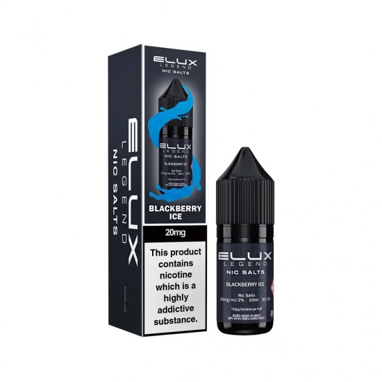 Blackberry Ice Nic Salt E-Liquid by Elux Legend 10ml-10mg