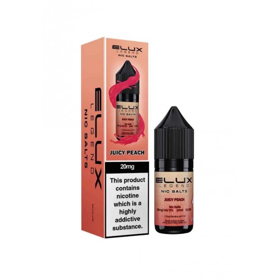 Juicy Peach Nic Salt E-Liquid by Elux Legend 10ml-20mg