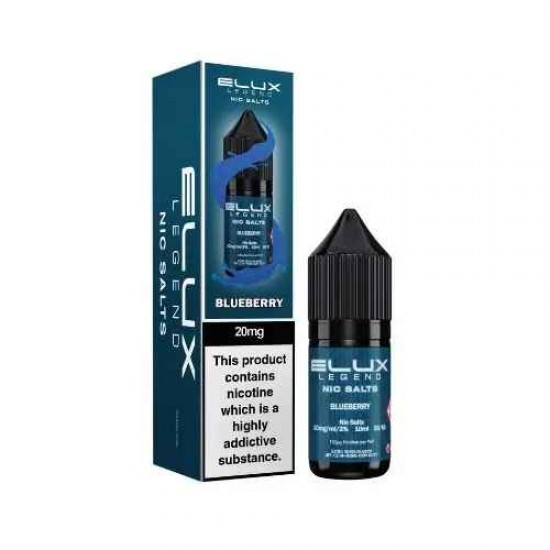 Blueberry Nic Salt E-Liquid by Elux Legend 10ml-20mg