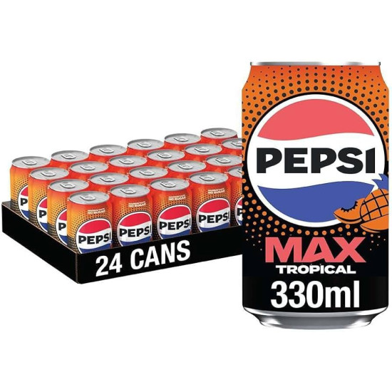 Pepsi Max Tropical GB Cans 330ml x 24