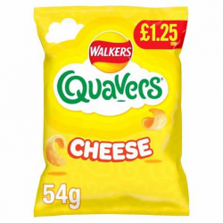 Walkers Quavers Cheese £1.25 p 18x54g