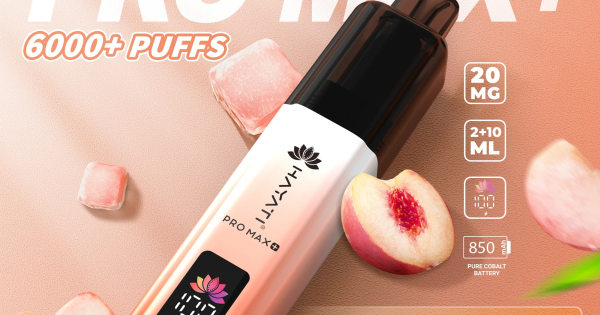 hayati pro max juicy peach Hayati Pro Max+ 6000 Prefilled Pod Vape Kit Juicy Peach 20mg