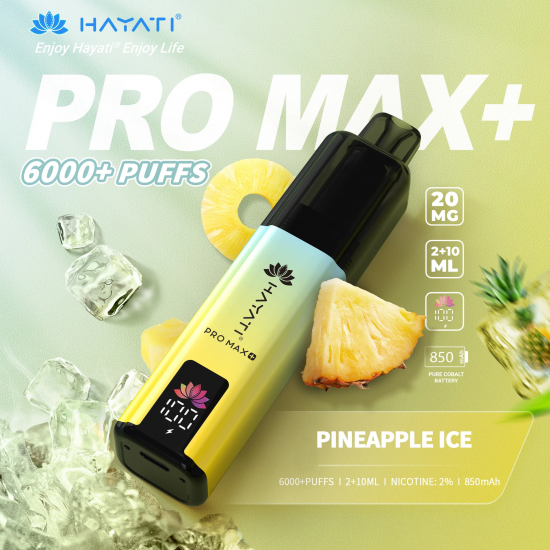 Hayati Pro Max+ 6000+puffs Pineapple Ice