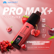 Hayati Pro Max+ 6000 Puffs 20mg - Strawberry Cherry Cranberry