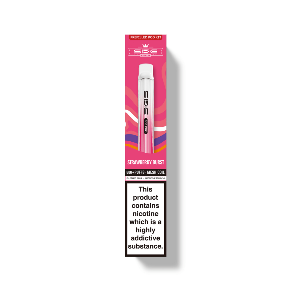Strawberry Burst | SKE Crystal 600 Pro Prefilled Pod Kit