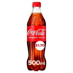Coca Cola Price Marked £1.70 500ml NRP X 24