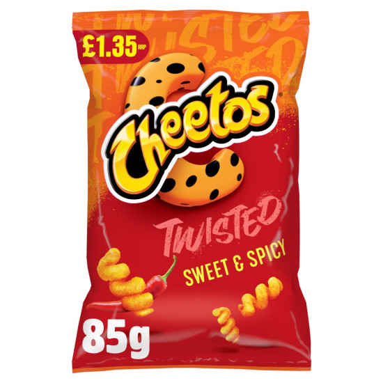 Cheetos Twisted Sweet & Spicy Crisps 85g (12 Pack) Price Marked £1.35
