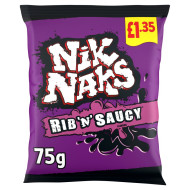 Nik Naks Rib 'N' Saucy 75g (20 Pack) Price Marked £1.35