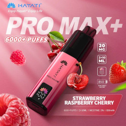 Hayati Pro Max+ 6000 Puffs 20mg - Strawberry Raspberry Cherry