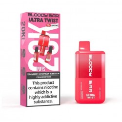 Strawberry Watermelon Bubblegum & Strawberry Kiwi | Bloody Bar Ultra Twist 20k Puff 