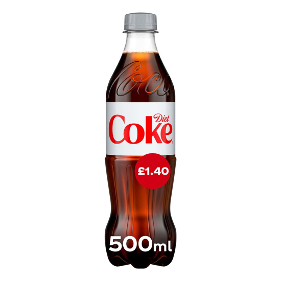 Diet Coke Bottle 500ml PMP  £1.40 - 12 Pack