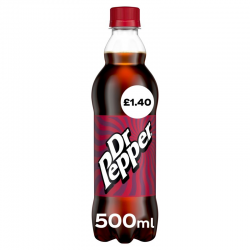 Dr Pepper (GB) Bottle 500ml PMP £1.40 - 12 Pack