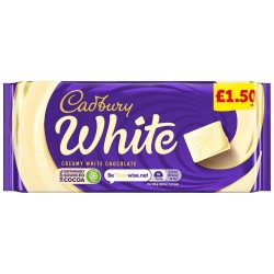 Cadbury White Chocolate Bar 90g PMP £1.50