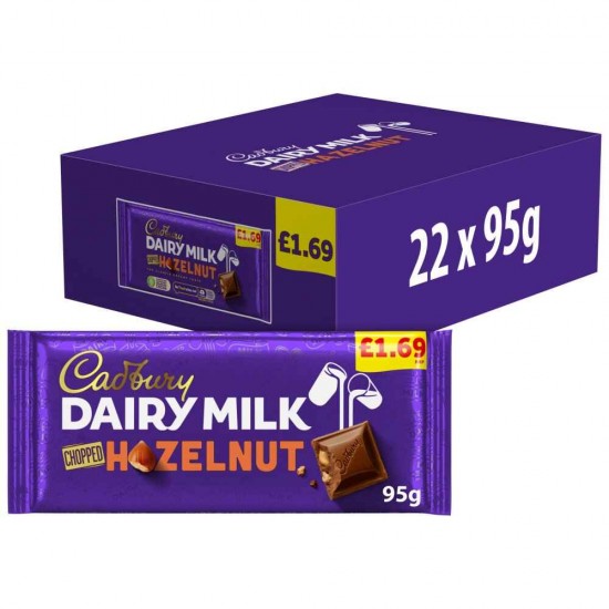 Cadbury Dairy Milk Chopped Nut Chocolate 95g PMP £1.69