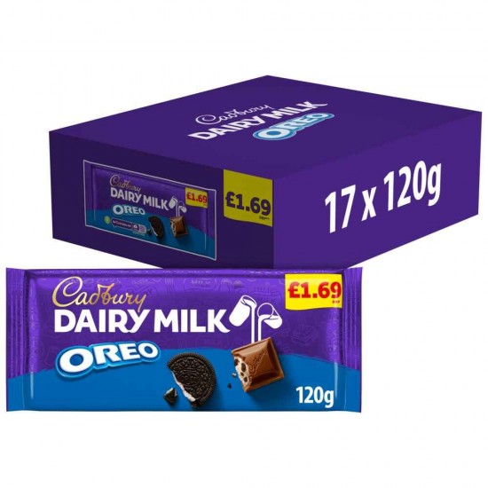 Cadbury Dairy Milk Oreo Chocolate 120g PMP £1.69