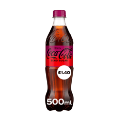 Coca Cola Cherry Zero Sugar 500ml PMP £1.40 - 12 Pack