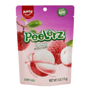 Amos Peelerz Gummy Lychee 170g - 12CT