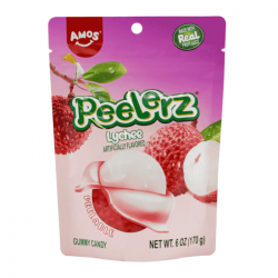 Amos Peelerz Gummy Lychee 170g - 12CT