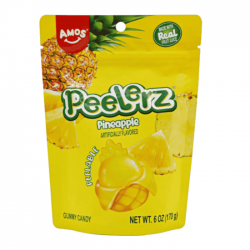 Amos Peelerz Gummy Pineapple 170g - 12CT