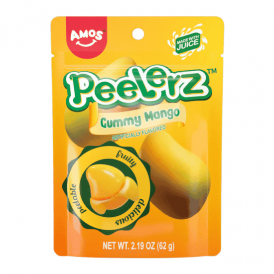 Amos Peelerz Gummy Mango 170g -12CT