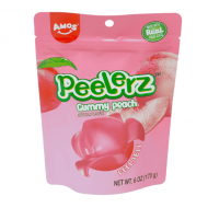 Amos Peelerz Gummy Peach 170g - 12CT