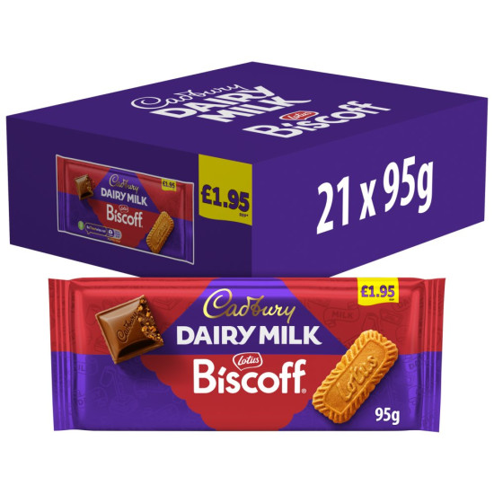 Cadbury Dairy Milk Biscoff Biscuit Chocolate Bar 95g PMP £1.95