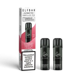 Elf Bar 600 Compliant Prefilled Pods 2 Pack [Strawberry Raspberry Cherry Ice / 20mg]