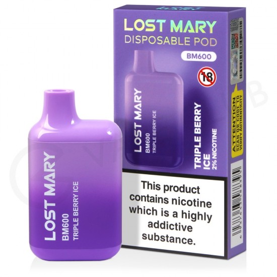 Lost Mary 600 Puffs - Triple Berry Ice